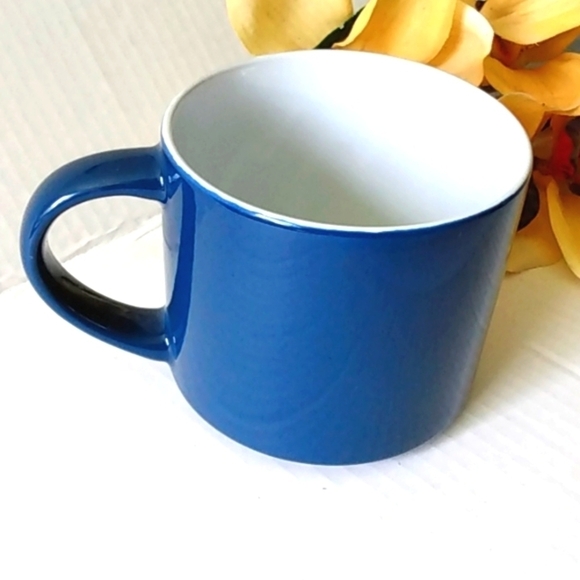 HOME SWEET HOME FARMHOUSE COFFEE MUG BLUE TEA CUP 16oz. NWOT - Picture 4 of 8